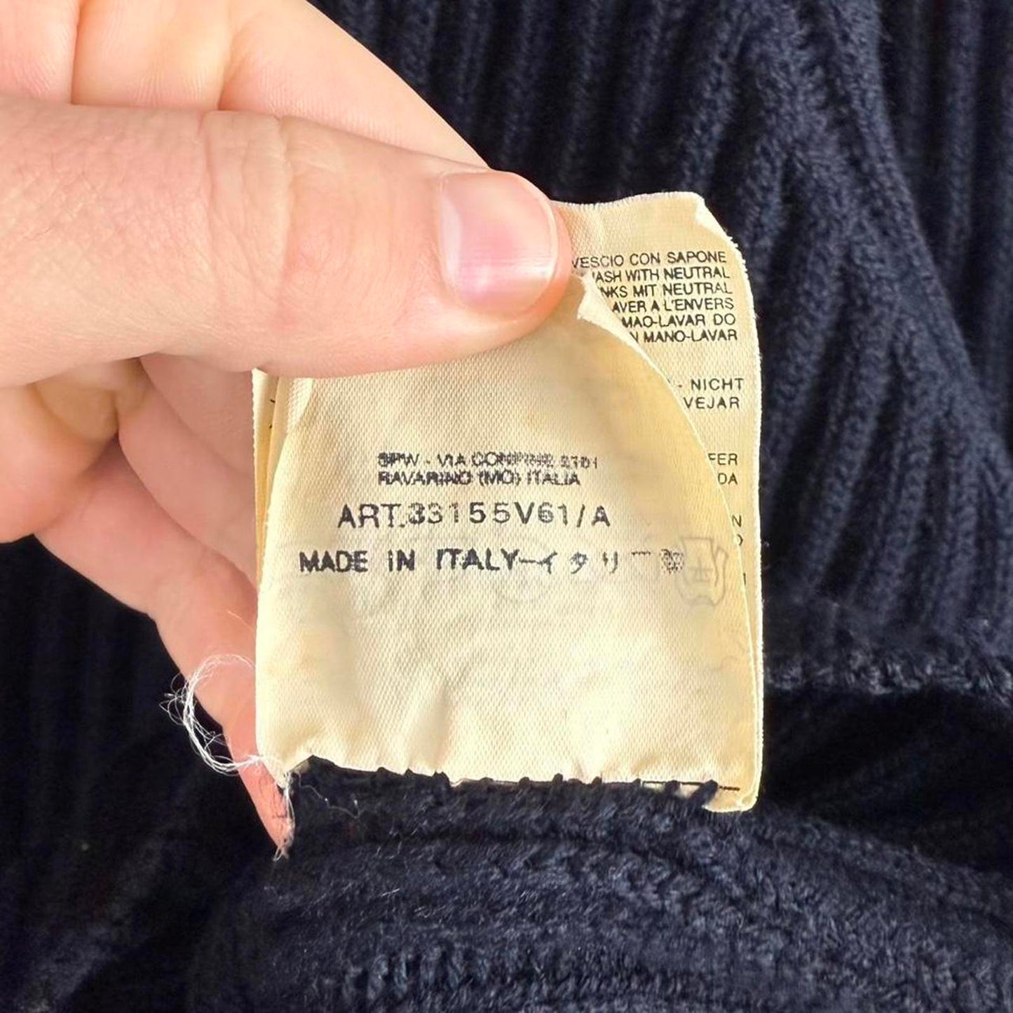 Stone Island Early 2000s Full Zip Ribbed Knit (L)