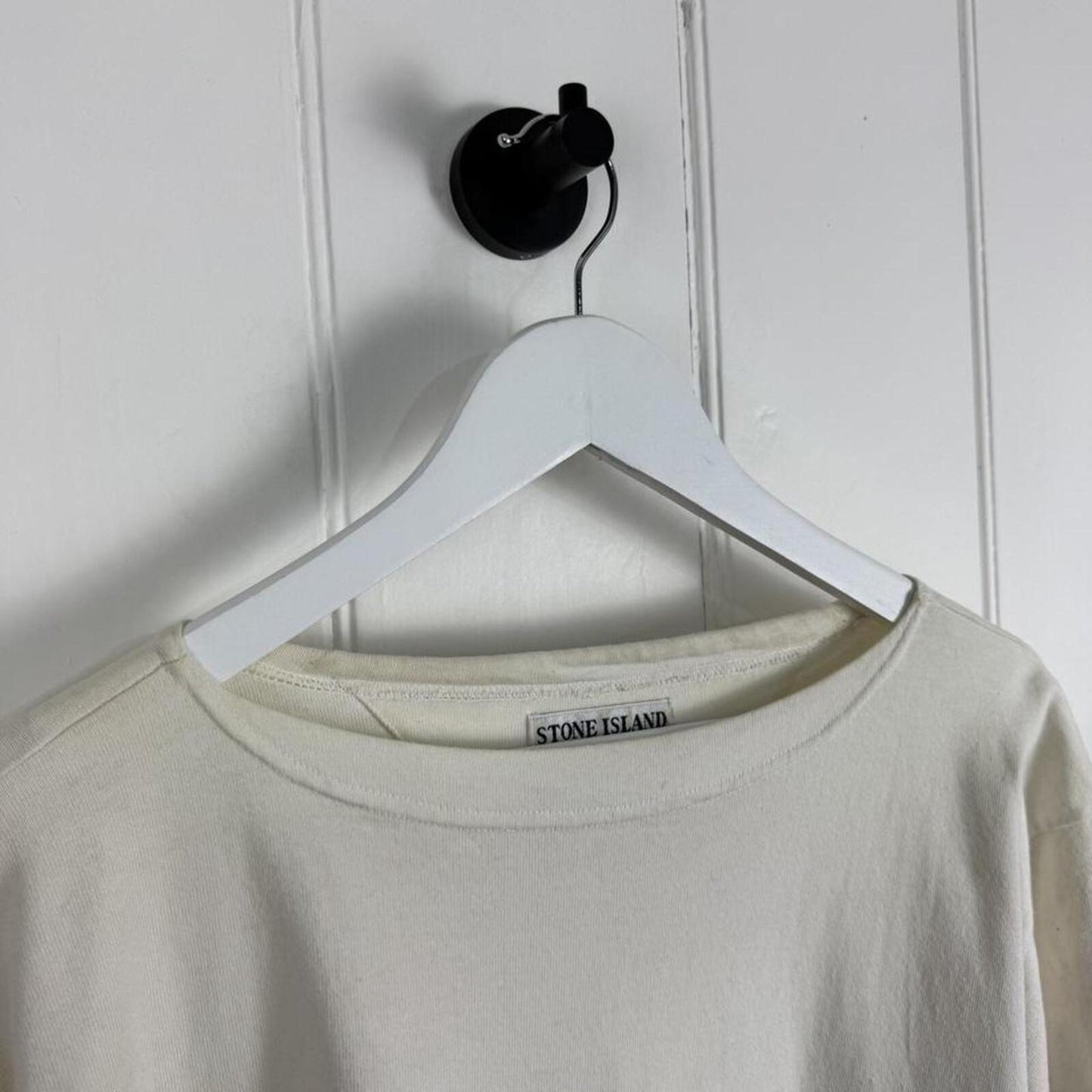 Stone Island Mid 90s Logo T-Shirt Cream (M)
