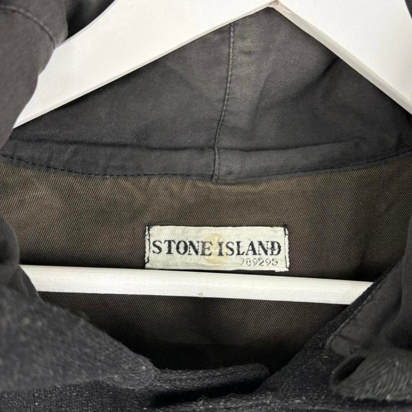 Stone Island Wool Blend Hooded Duffle Jacket – Black (XL)