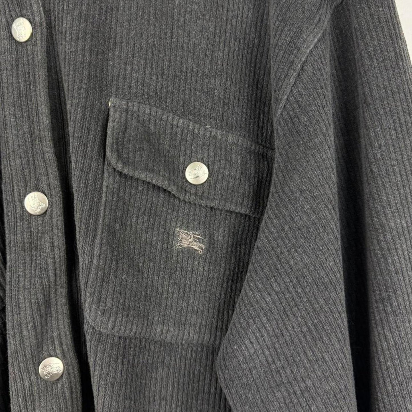 Burberry Corduroy Shirt – Charcoal Grey (L)