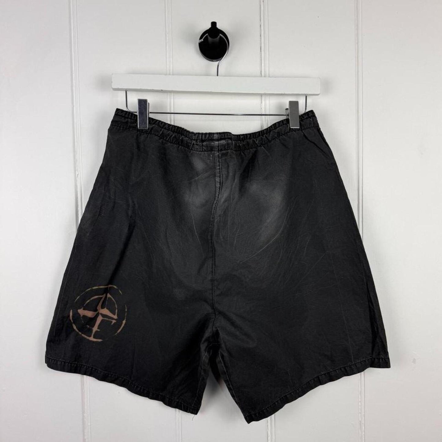 Stone Island Burn Through Logo Swim Shorts Black – Waist 34”