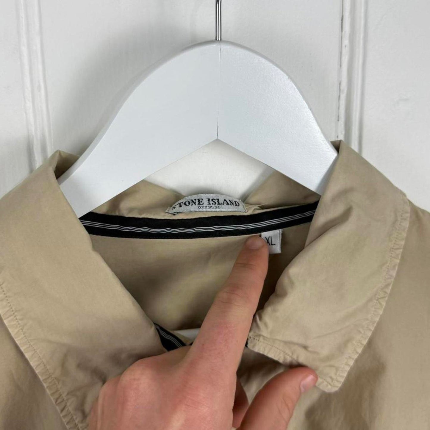 Stone Island Lightweight Cotton Overshirt Beige (XL)