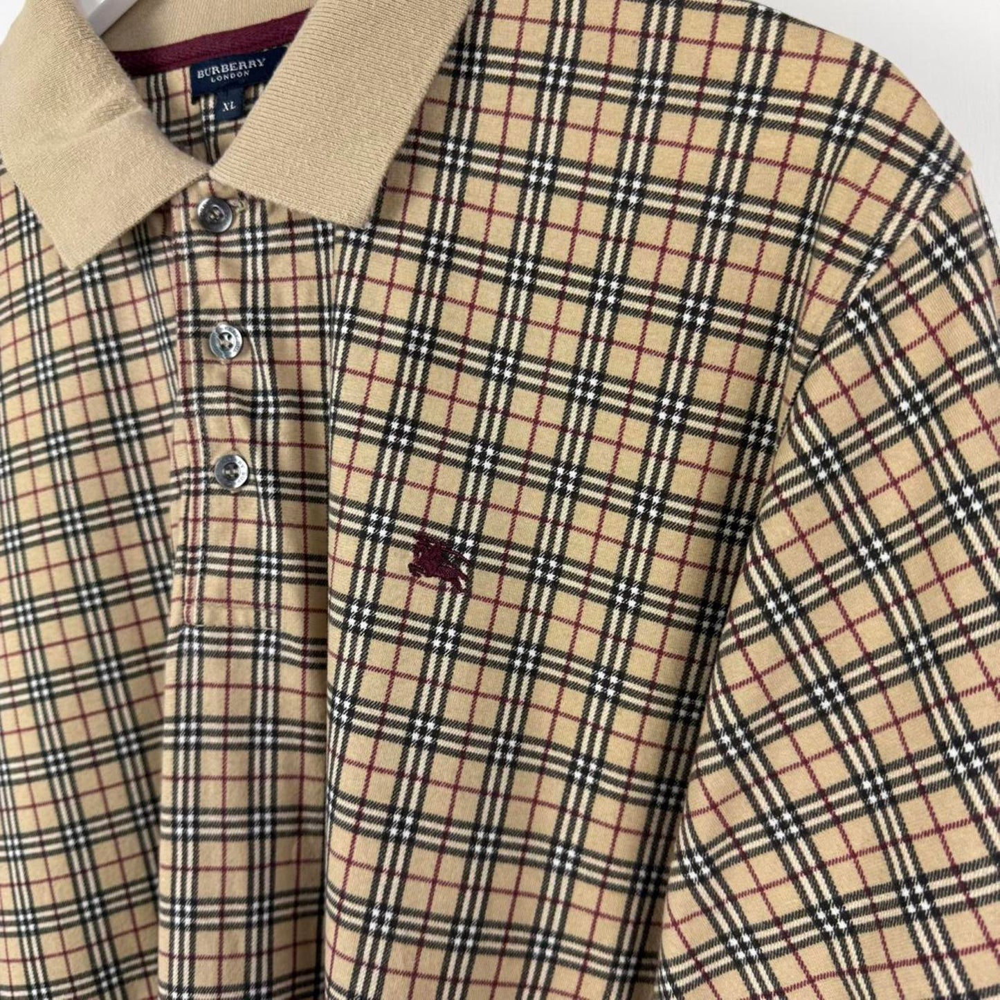 Vintage Burberry Nova Check Polo Shirt (XL)