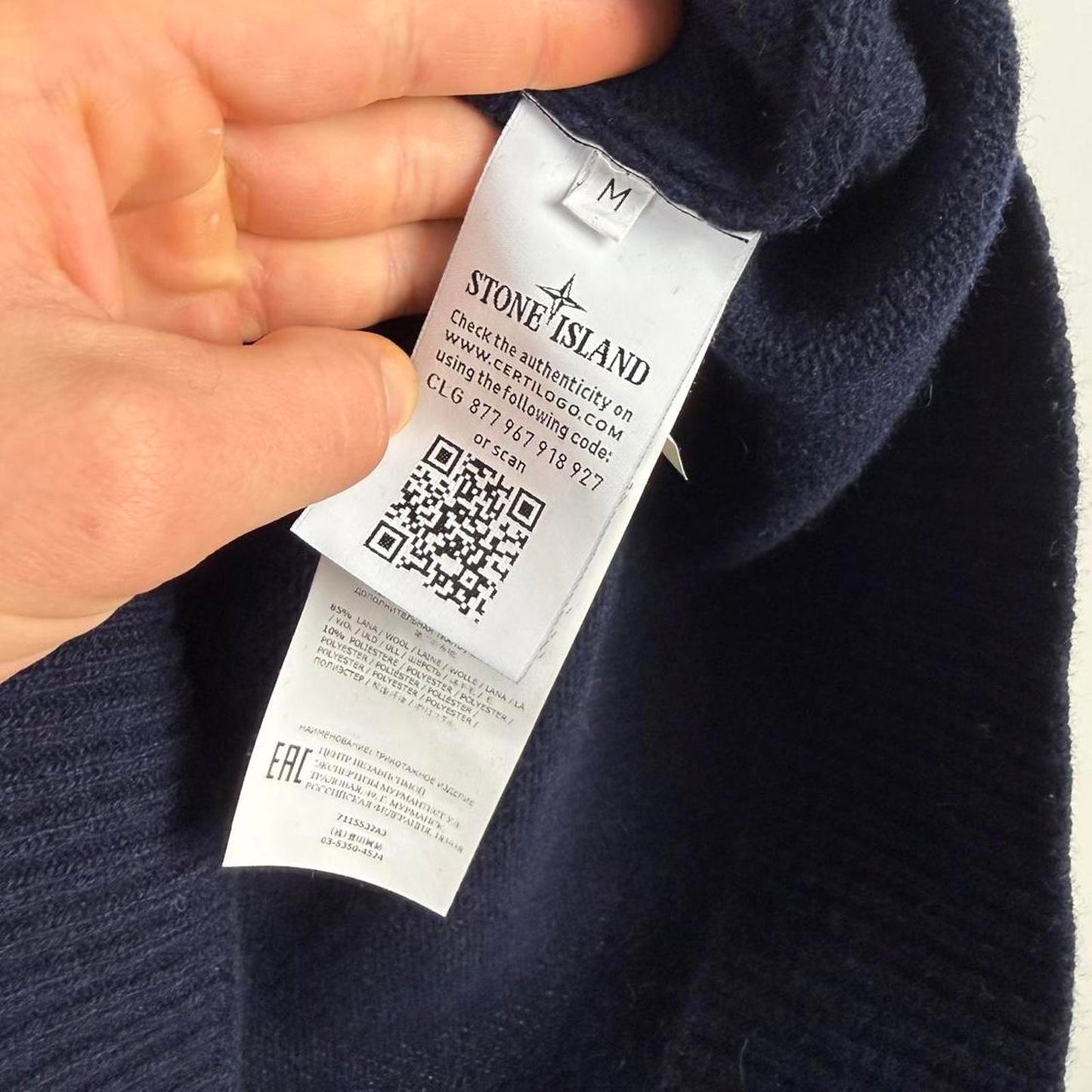 Stone Island Button Neck Knit Jumper (M)