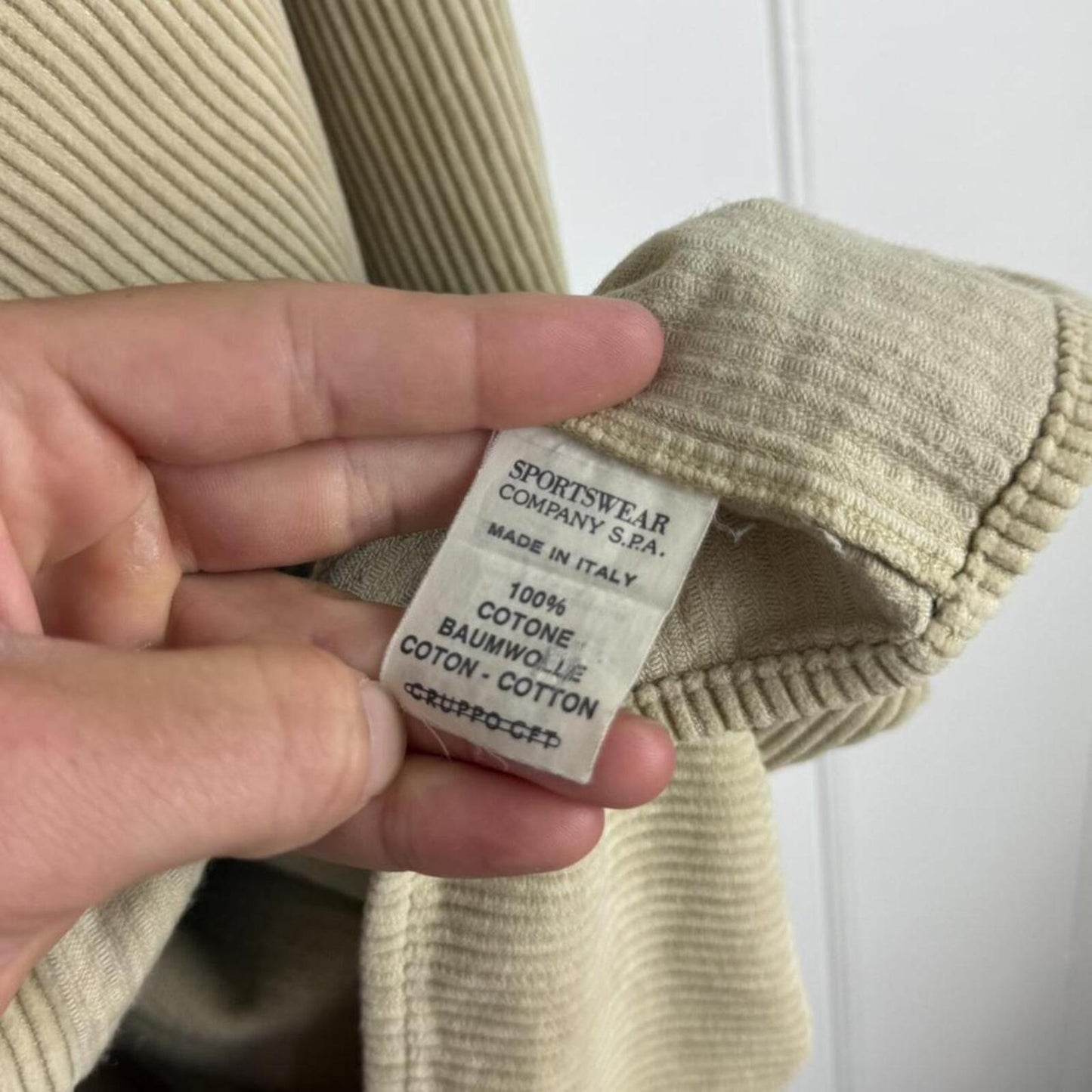 Stone Island 1991 Front Patch Jumbo Corduroy Shirt (XL)