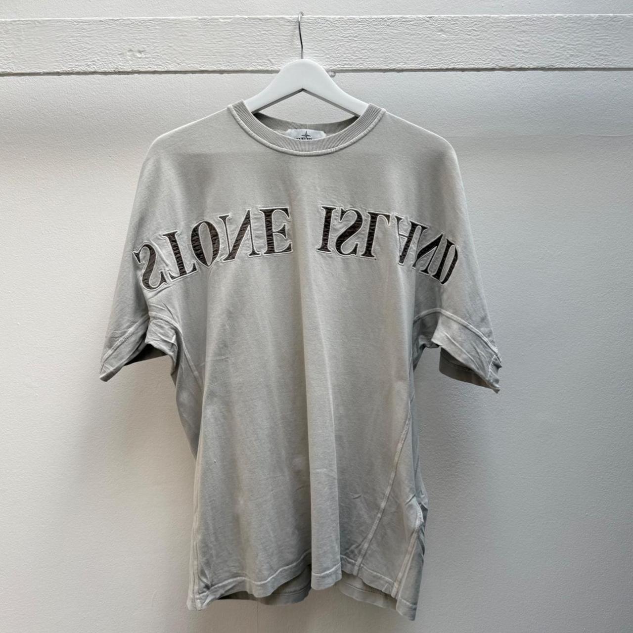 Stone Island Logo T-shirt in light grey (S)