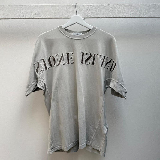 Stone Island Logo T-shirt in light grey (S)