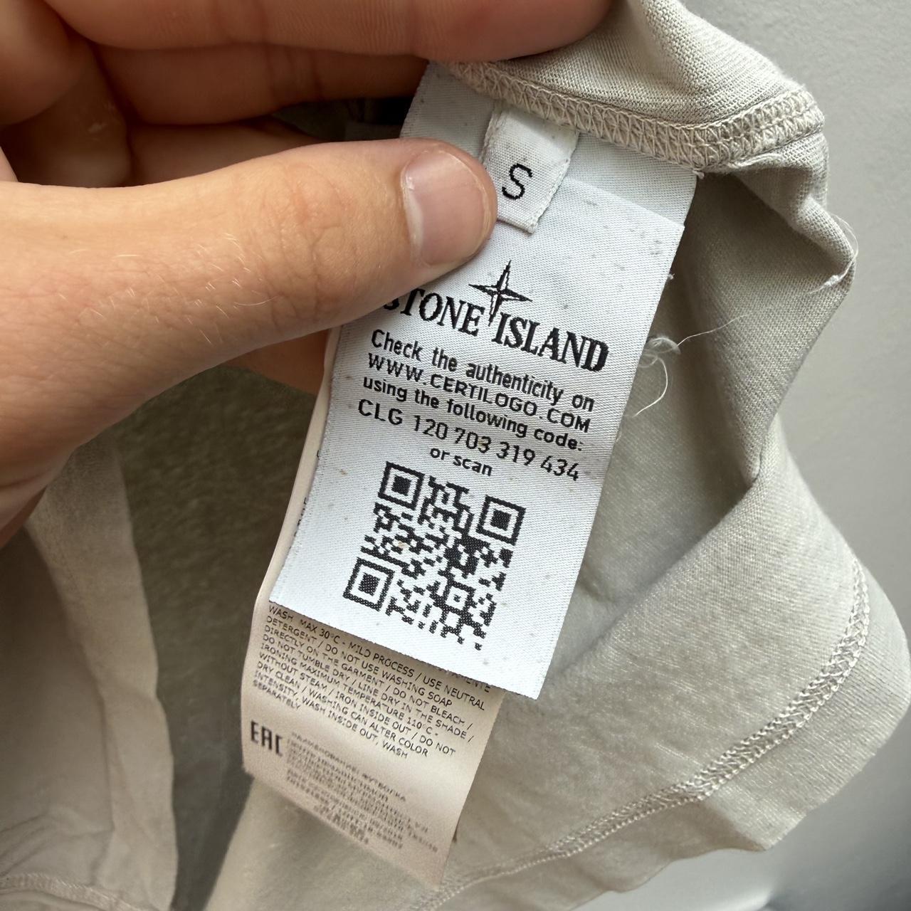 Stone Island Logo T-shirt in light grey (S)