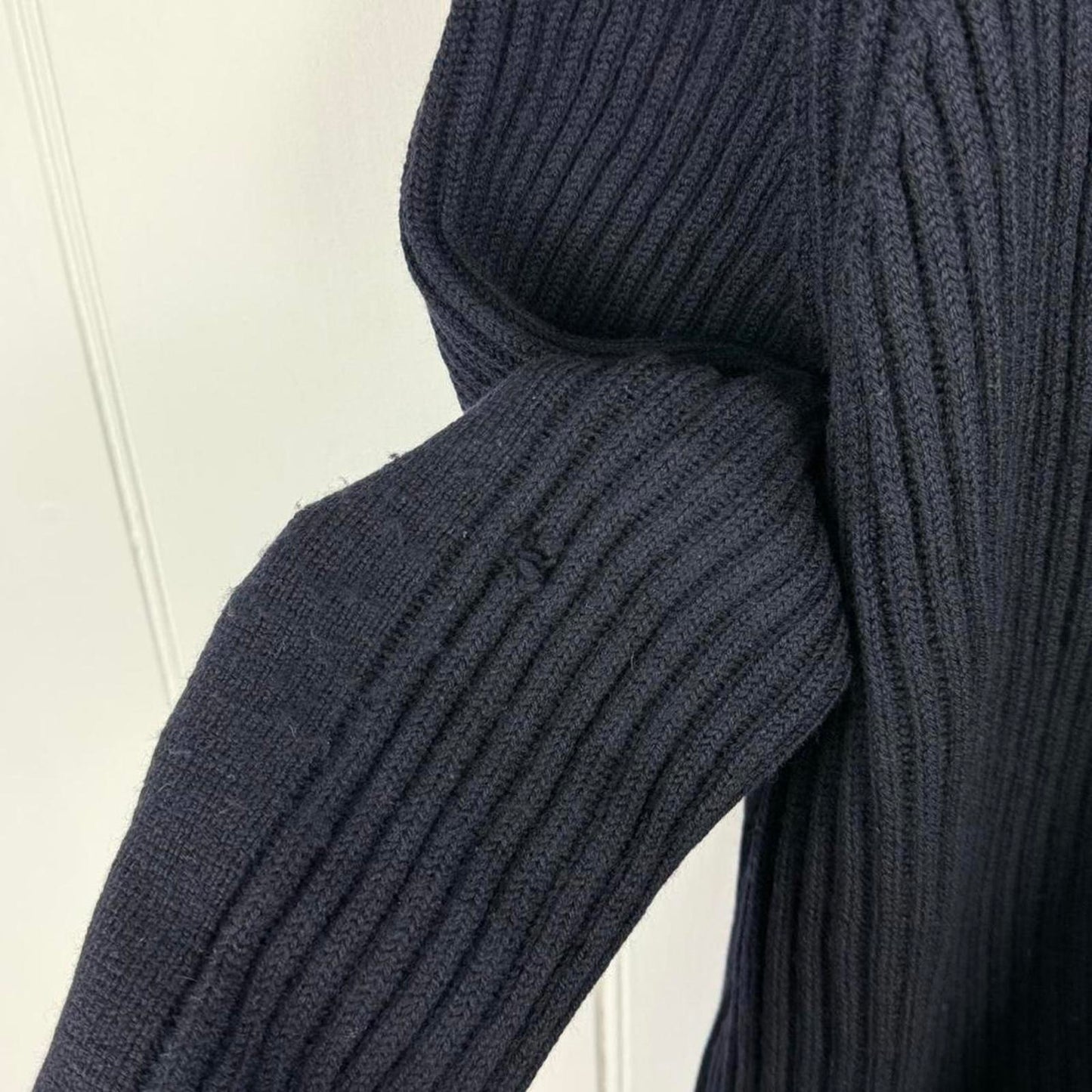 Stone Island Early 2000s Full Zip Ribbed Knit (L)