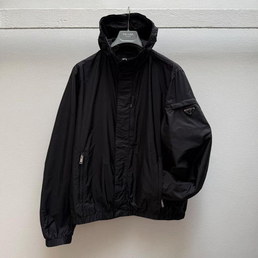 Prada Milano Windbreaker Jacket in Black (M/L)