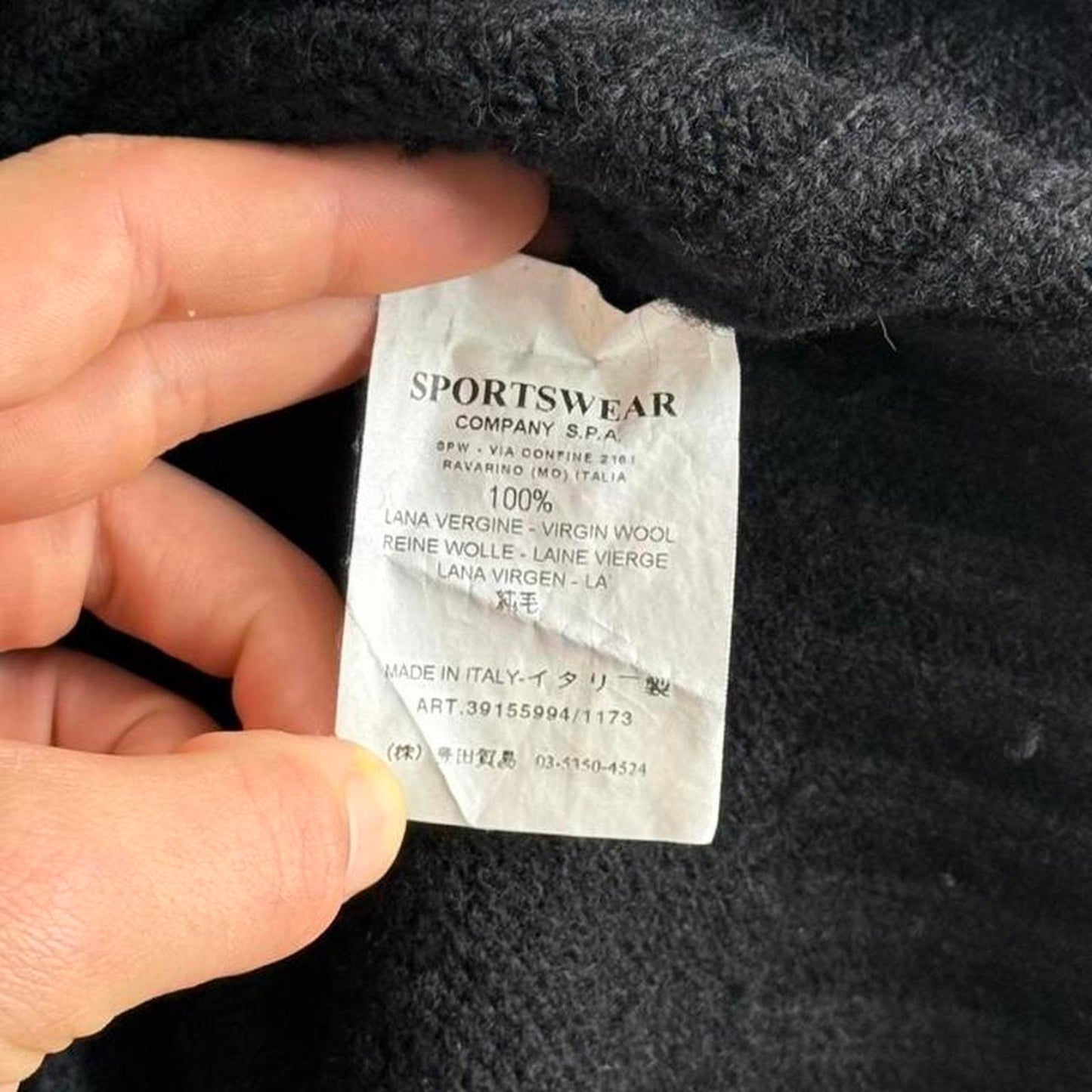 Stone Island Virgin Wool Half-Zip Knit Black (L)