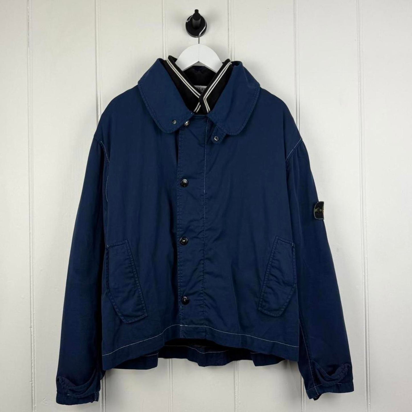 Stone Island Raso Gommato Jacket Navy (M)