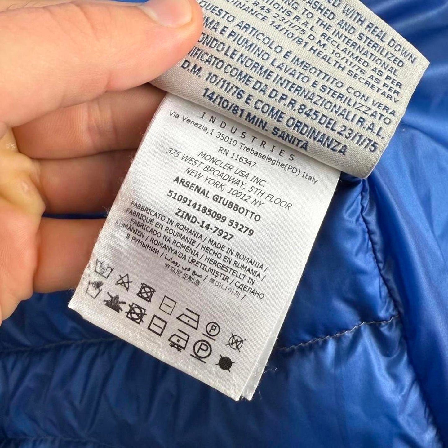 Moncler Arsenal Tri-Colour Down Jacket (M)