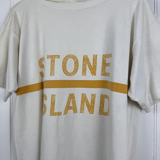 Stone Island Mid 90s Logo T-Shirt Cream (M)