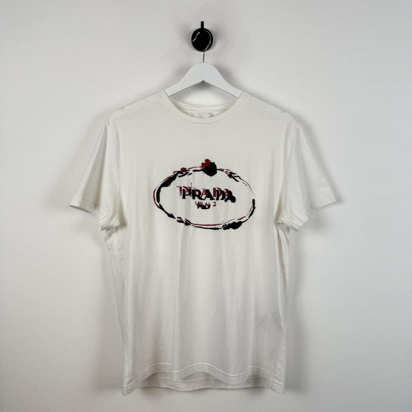 Prada Logo Graphic T-Shirt White (L)