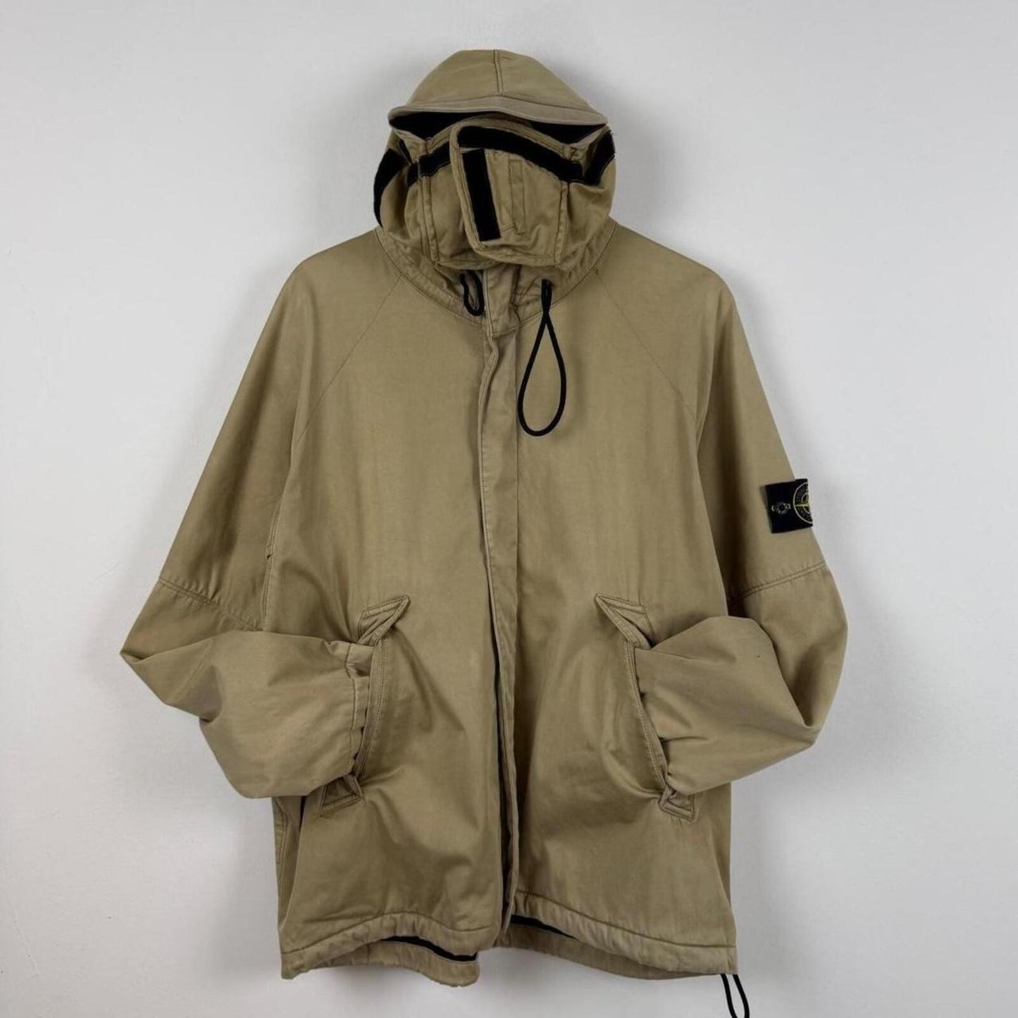 Stone Island Raso Floccato ‘Riot Mask’ Jacket Beige (L)