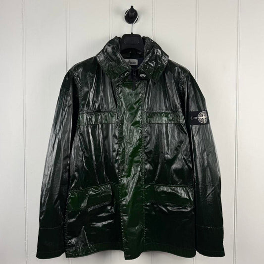 Stone Island Mussola Prismatica Jacket Deep Gloss Green (L)