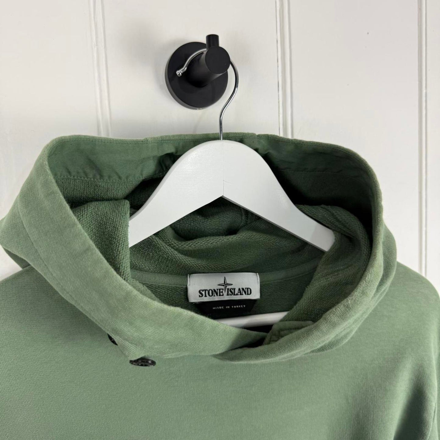 Stone Island Logo Hoodie Green (M)