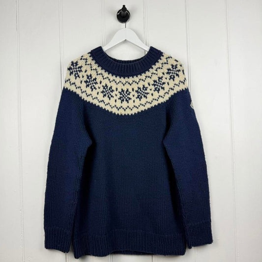 Moncler Fair Isle Wool Knit Sweater Navy/Cream (XL)