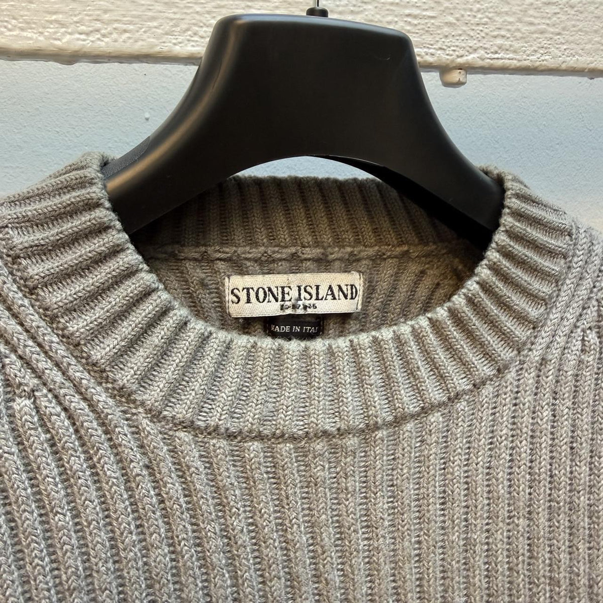Vintage Stone Island Ribbed Wool Knit Jumper (M)