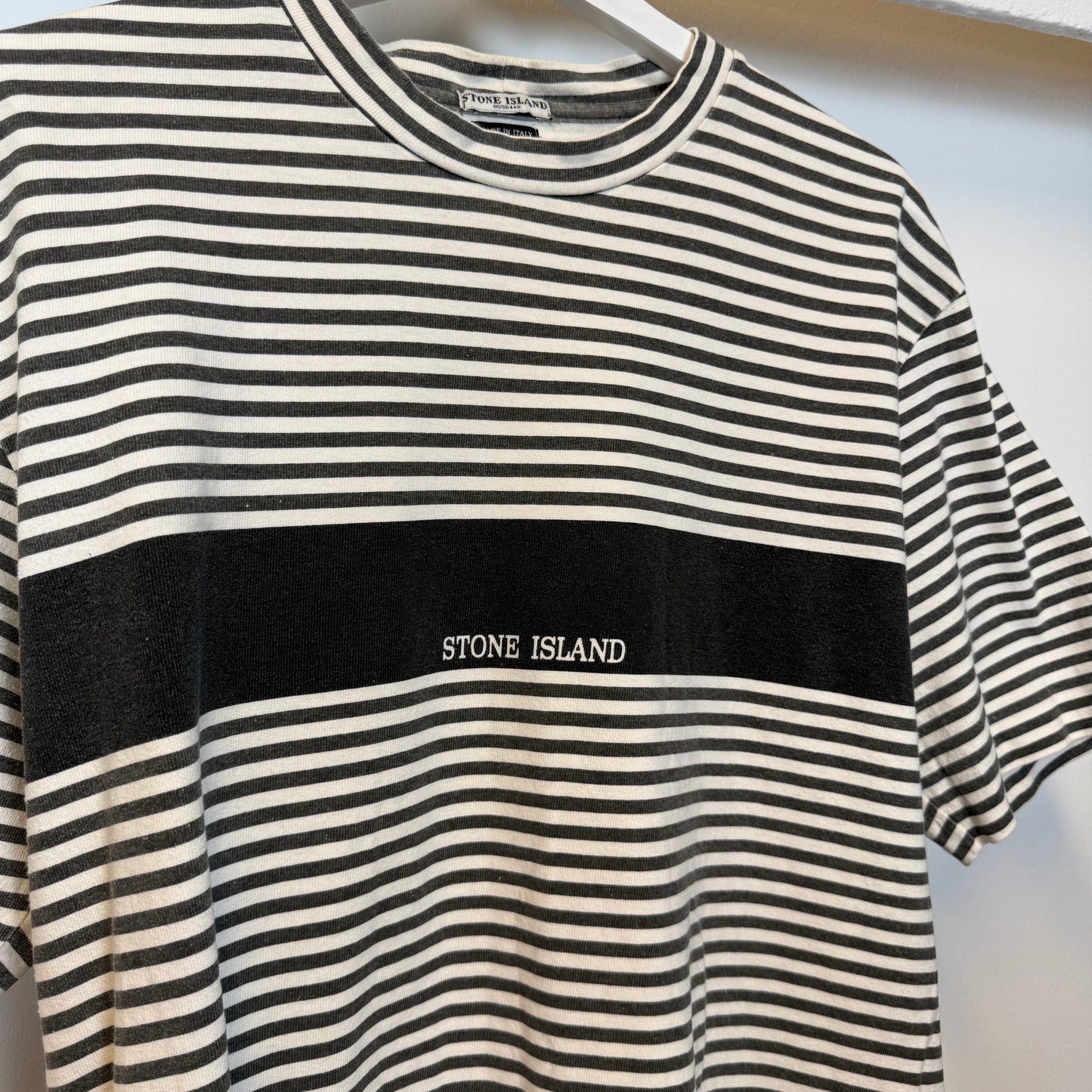 Early 00’s Stone Island Striped Logo T-shirt (XL)