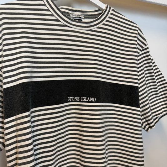 Early 00’s Stone Island Striped Logo T-shirt (XL)