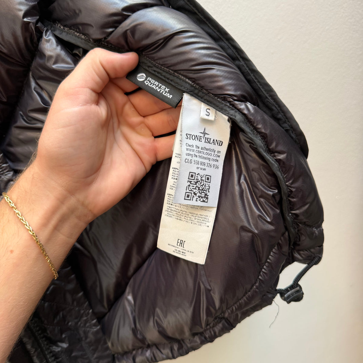 Stone Island Shadow Project Pertex Quantum Y Down Puffer Jacket (S)