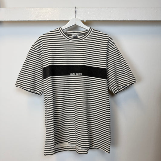 Early 00’s Stone Island Striped Logo T-shirt (XL)