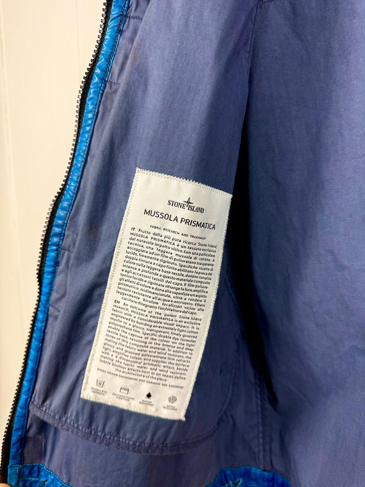 Stone Island Mussola Prismatica Blue Jacket (M)