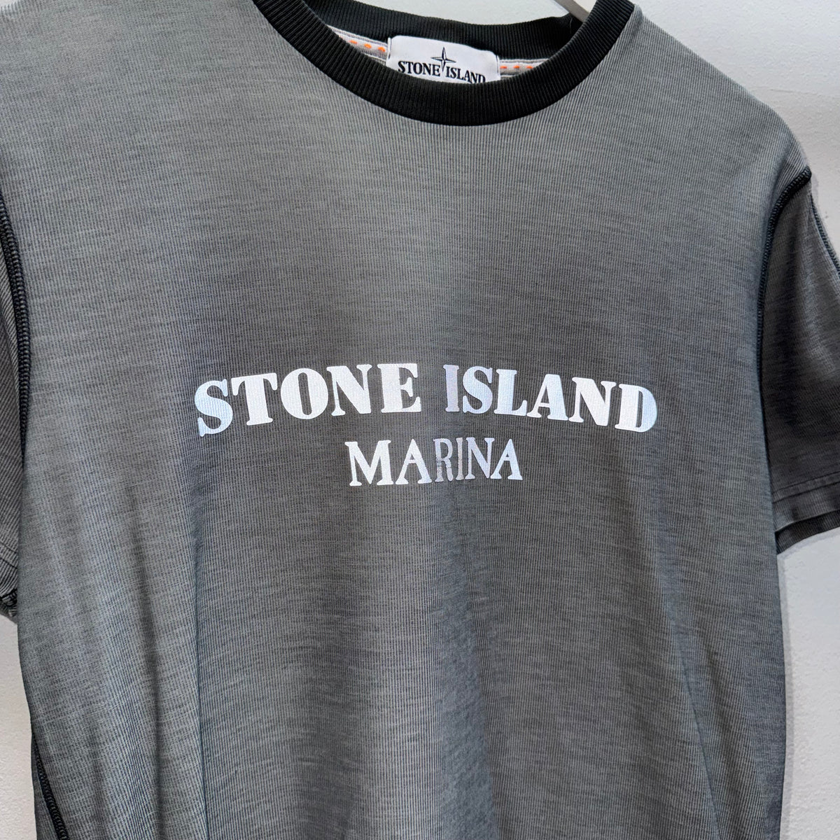 2016 Stone Island Marina Reflective Logo T-Shirt
