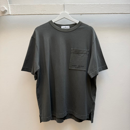 Stone Island Marina Oversized Pocket T-Shirt – Charcoal Grey (M)