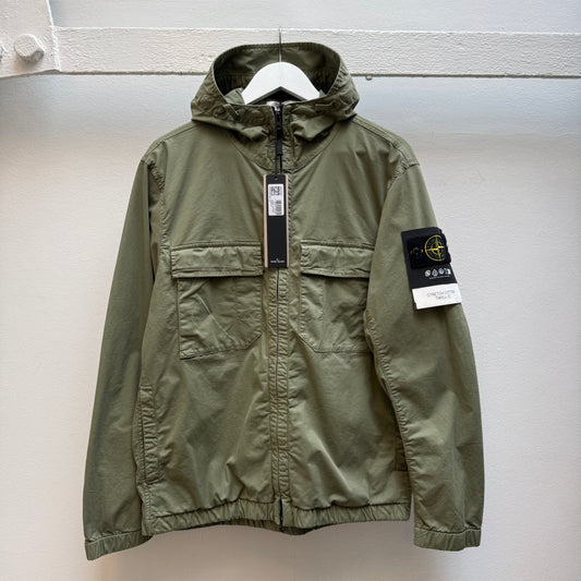 Stone Island Stretch Cotton Twill-TC Hooded Jacket – Sage Green (M)