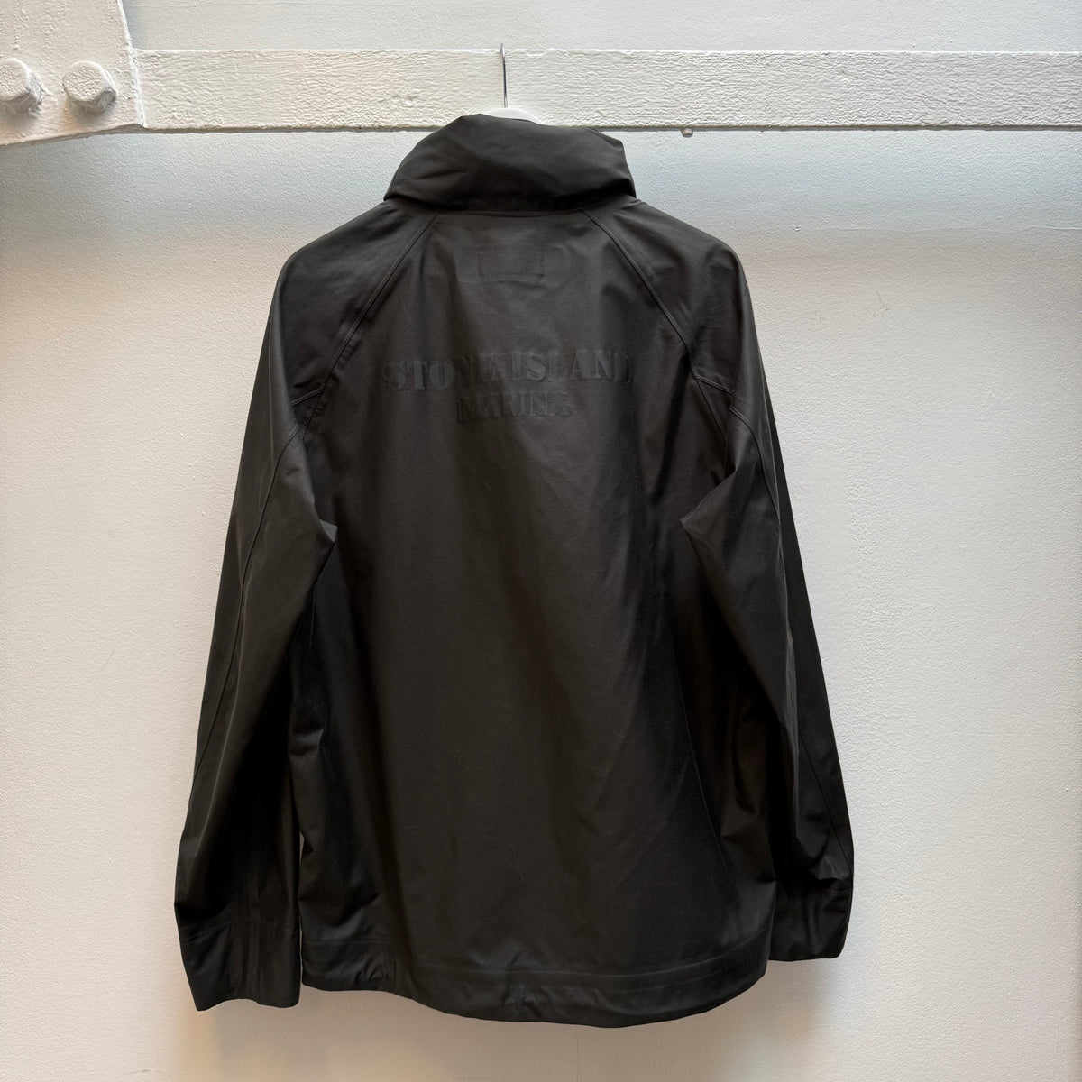 Stone Island Marina Jacquard 3L Gore-Tex Pullover Jacket – Black