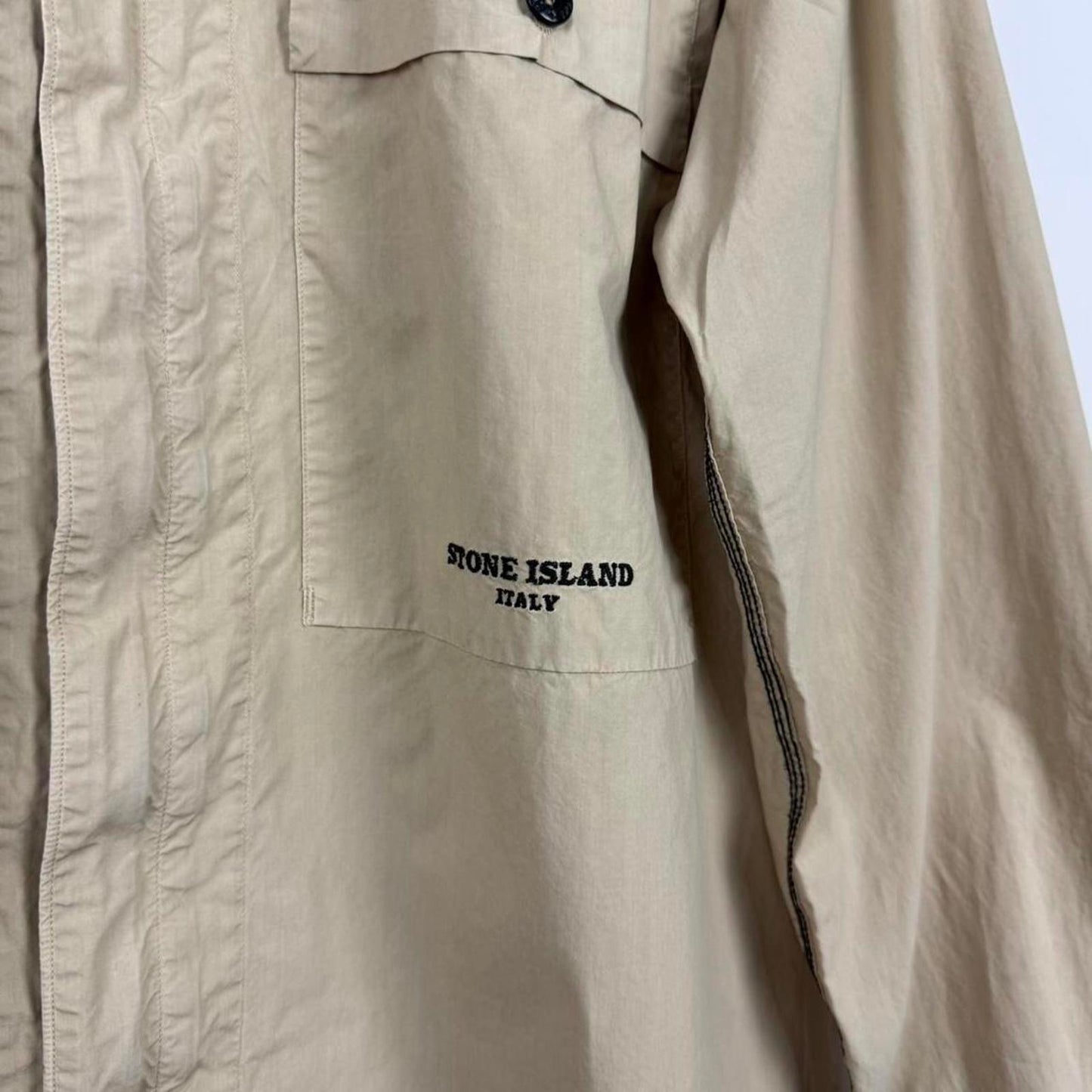 Stone Island Lightweight Cotton Overshirt Beige (XL)