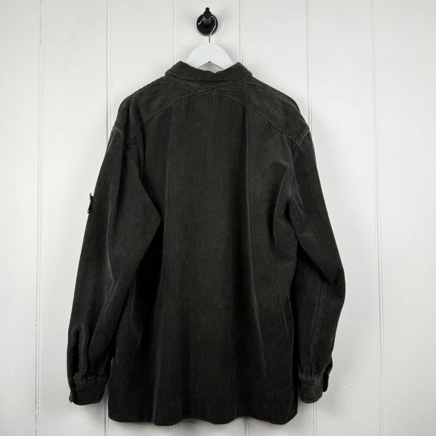 Stone Island 1996 Green Edge Badge Corduroy Shirt (XL)