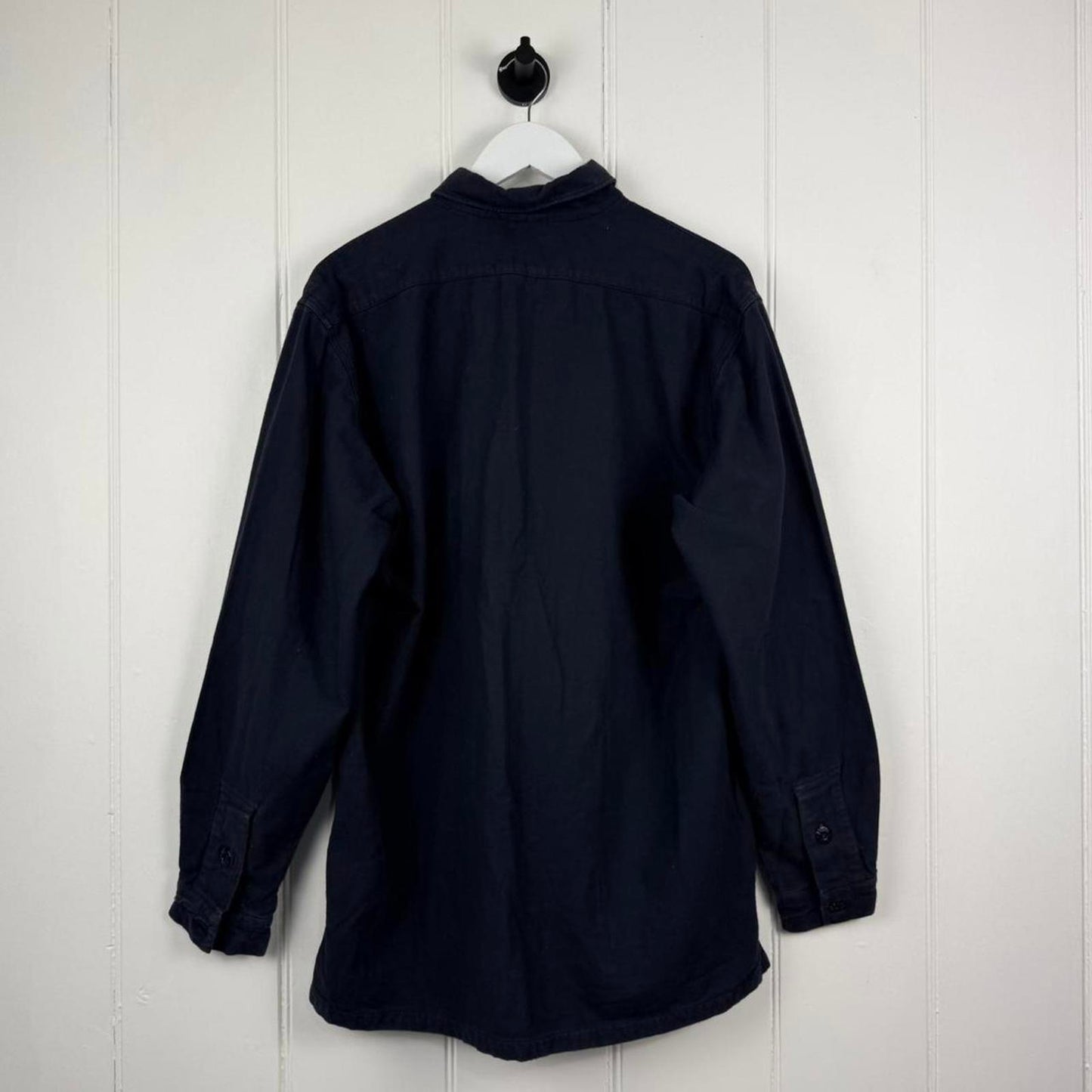 Stone Island Structured Cotton Overshirt Black (L)