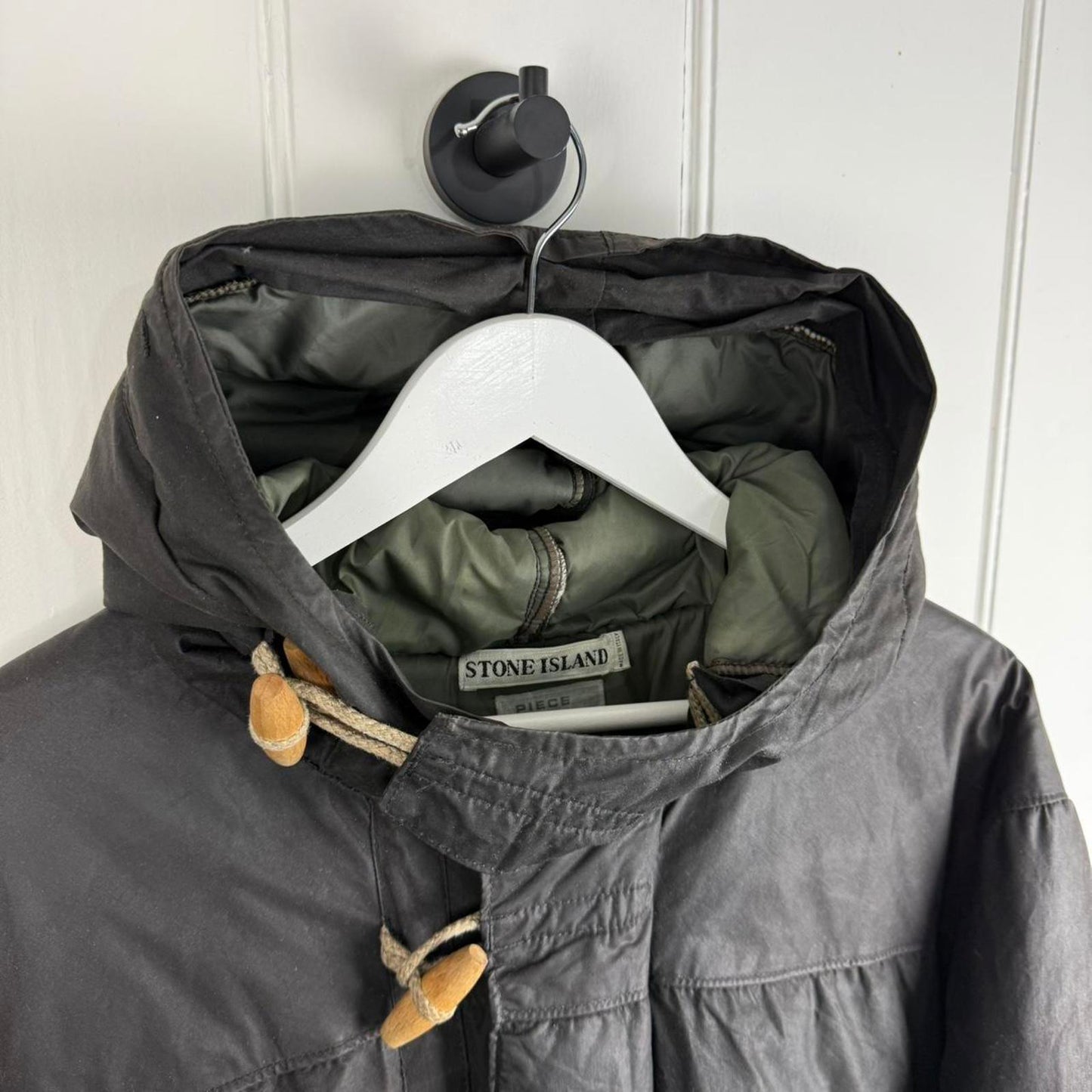 Stone Island Waxed Cotton Down Parka — 1999 (L)