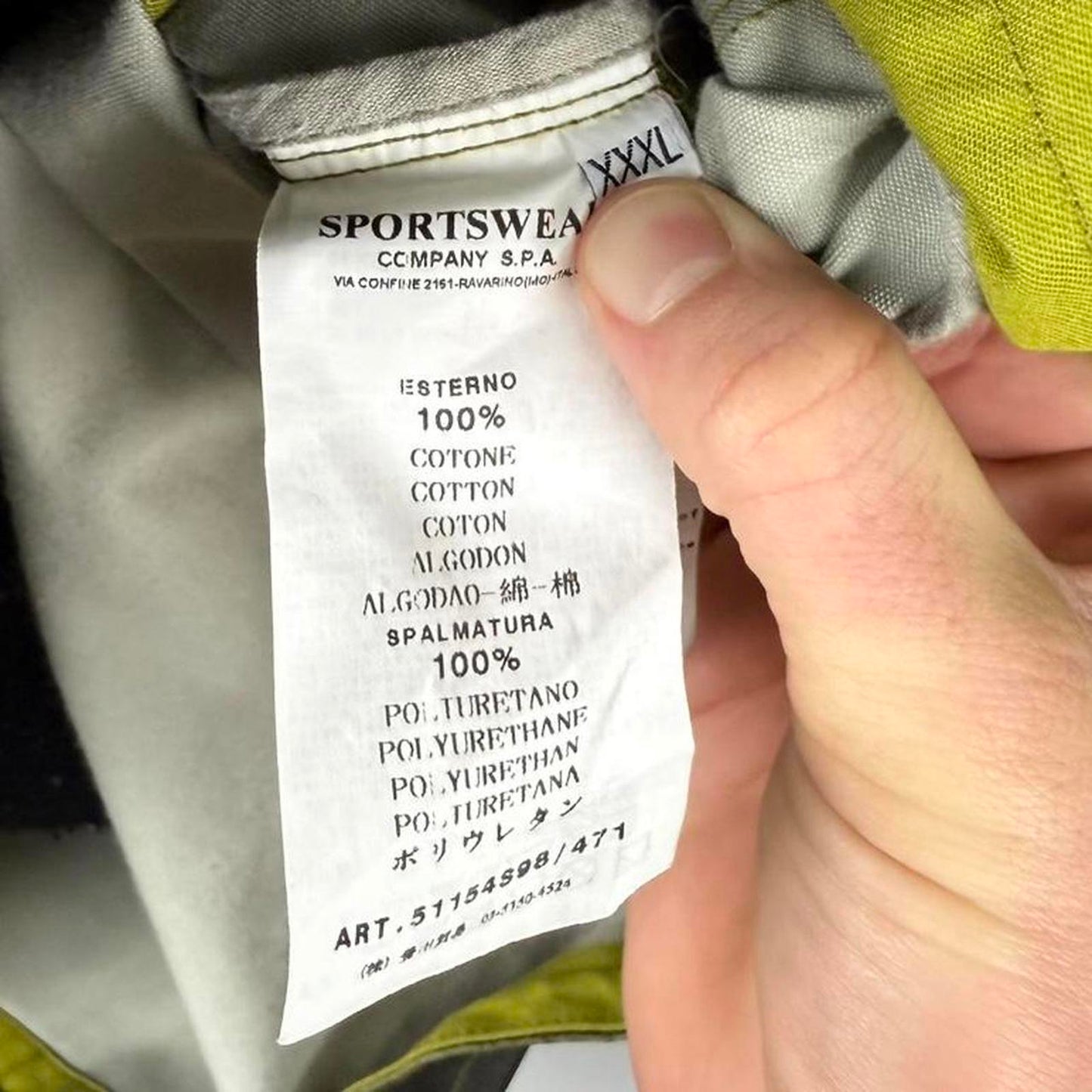 Stone Island AW09 Waxed Ice Dutch Rope Parka – Reactive Green (XXL)