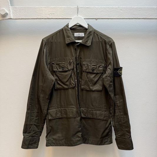 Stone Island Multi-Pocket Military Overshirt – Olive Green (M)