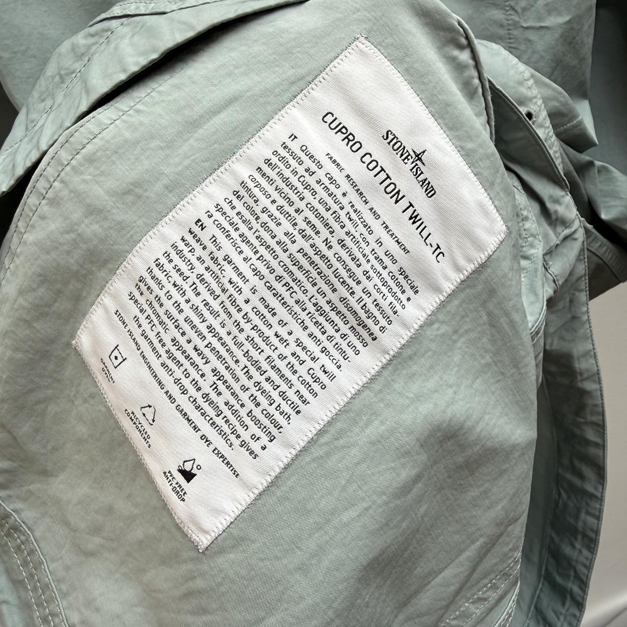 Stone Island Cupro Cotton Twill Smock Jacket light blue (L)