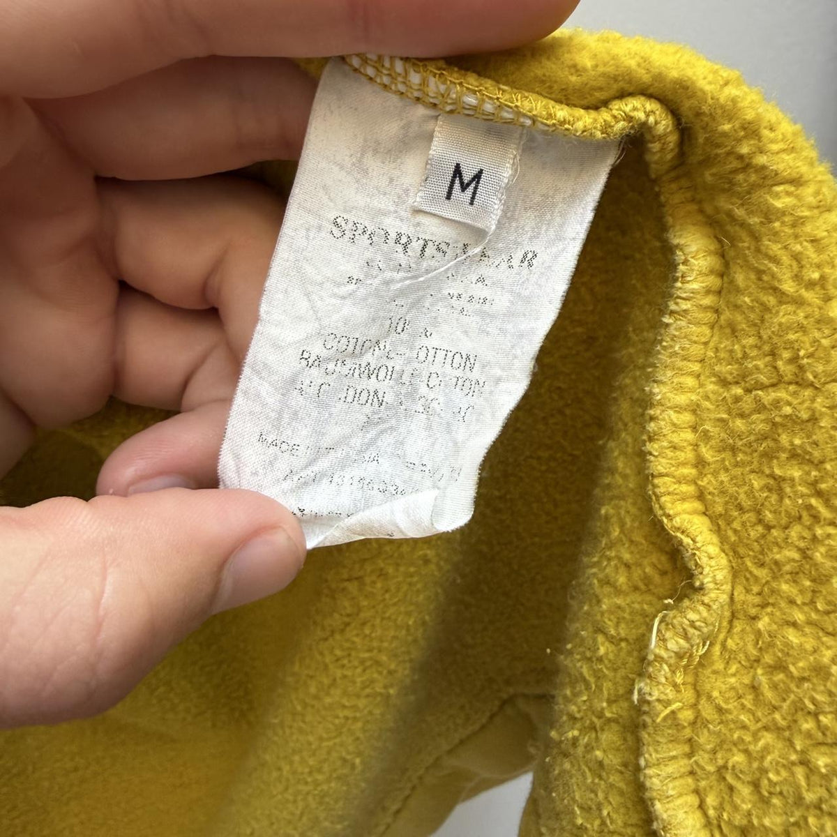 Stone Island Vintage 2000s Paul Harvey Zip Hoodie – Mustard Yellow (M)