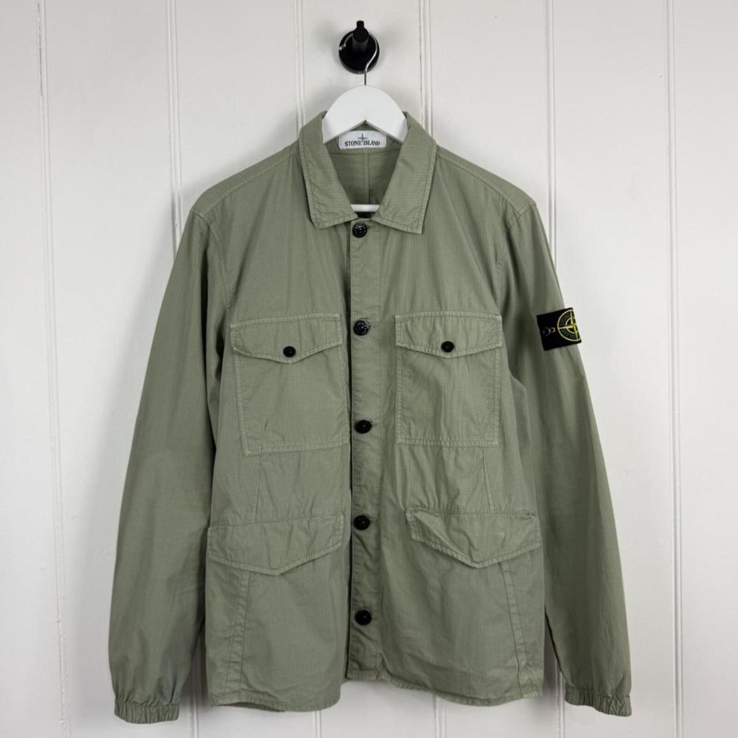 Stone Island Ripstop Cotton Overshirt Sage (M)