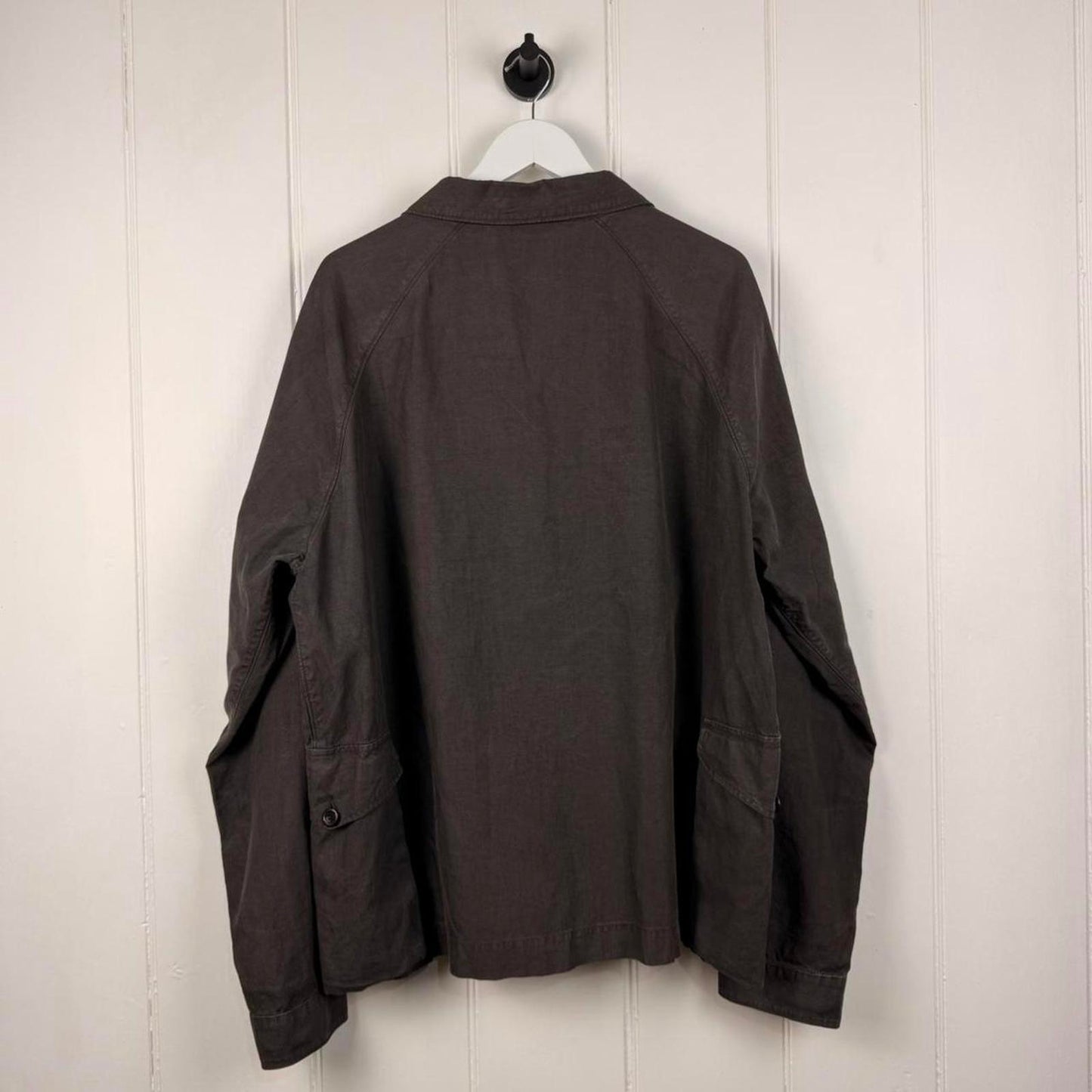 90s Stone Island Lino Flax Over Shirt in Brown (XL)