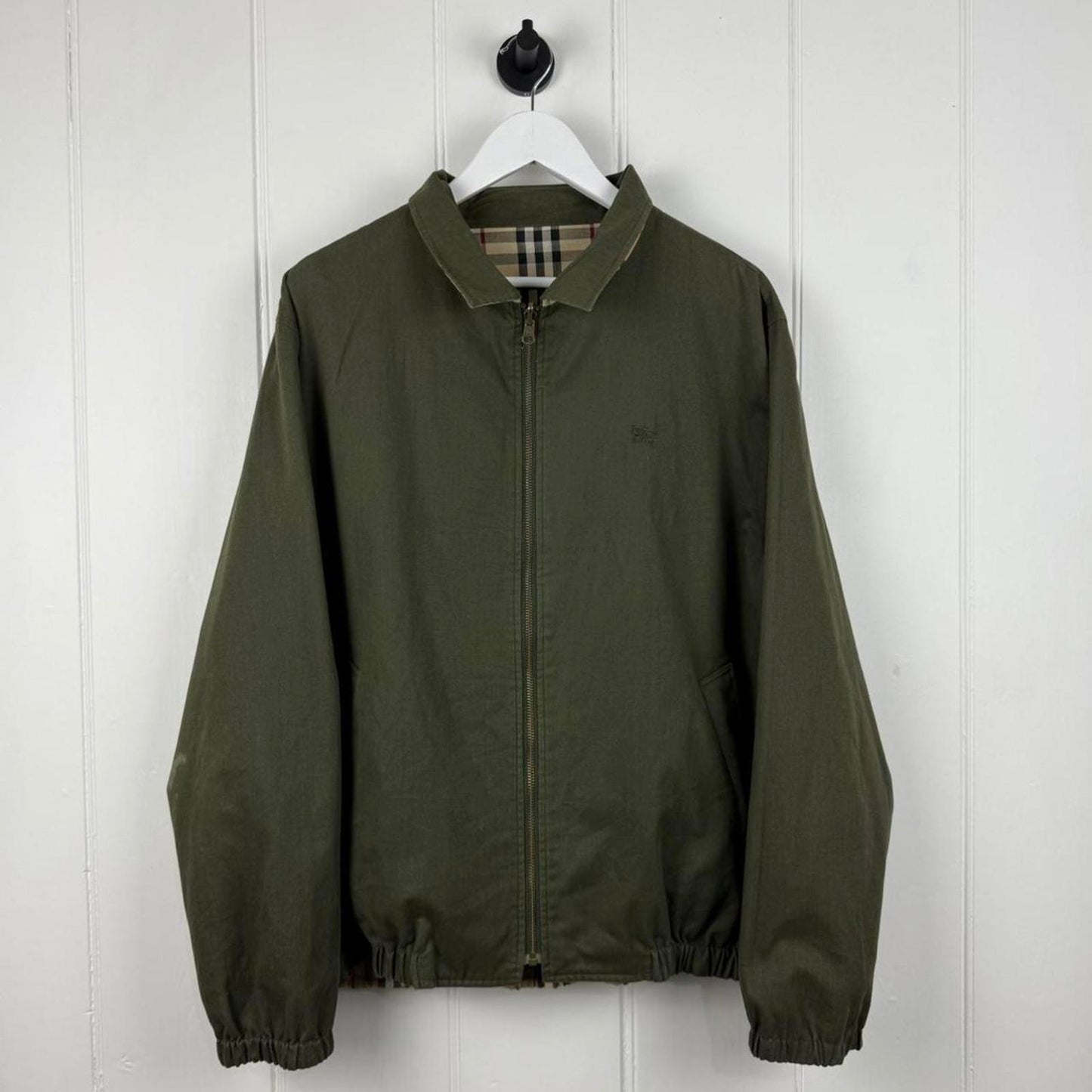 Vintage Burberry Reversible Harrington Jacket In Green (L)