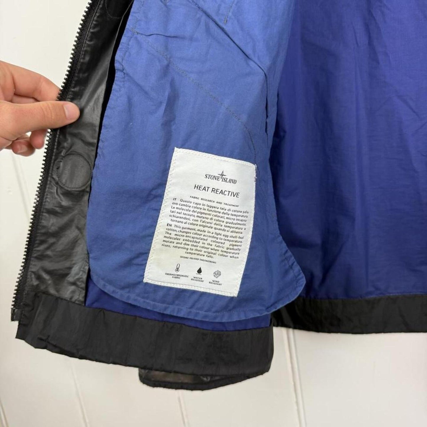 Stone Island Marina Heat Reactive Jacket Black / Blue (XL)