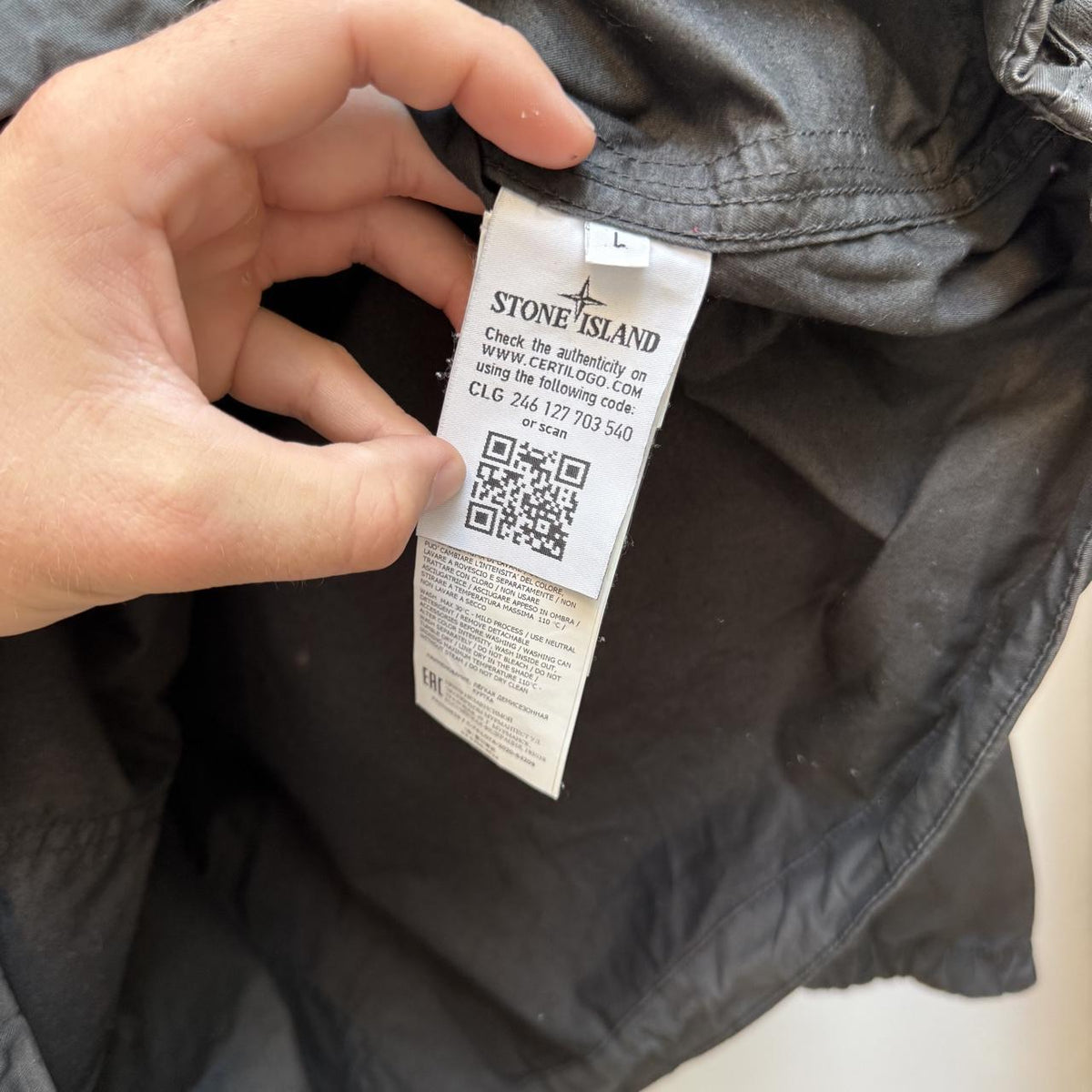 Stone Island Cotton Canvas Pullover Jacket (L)