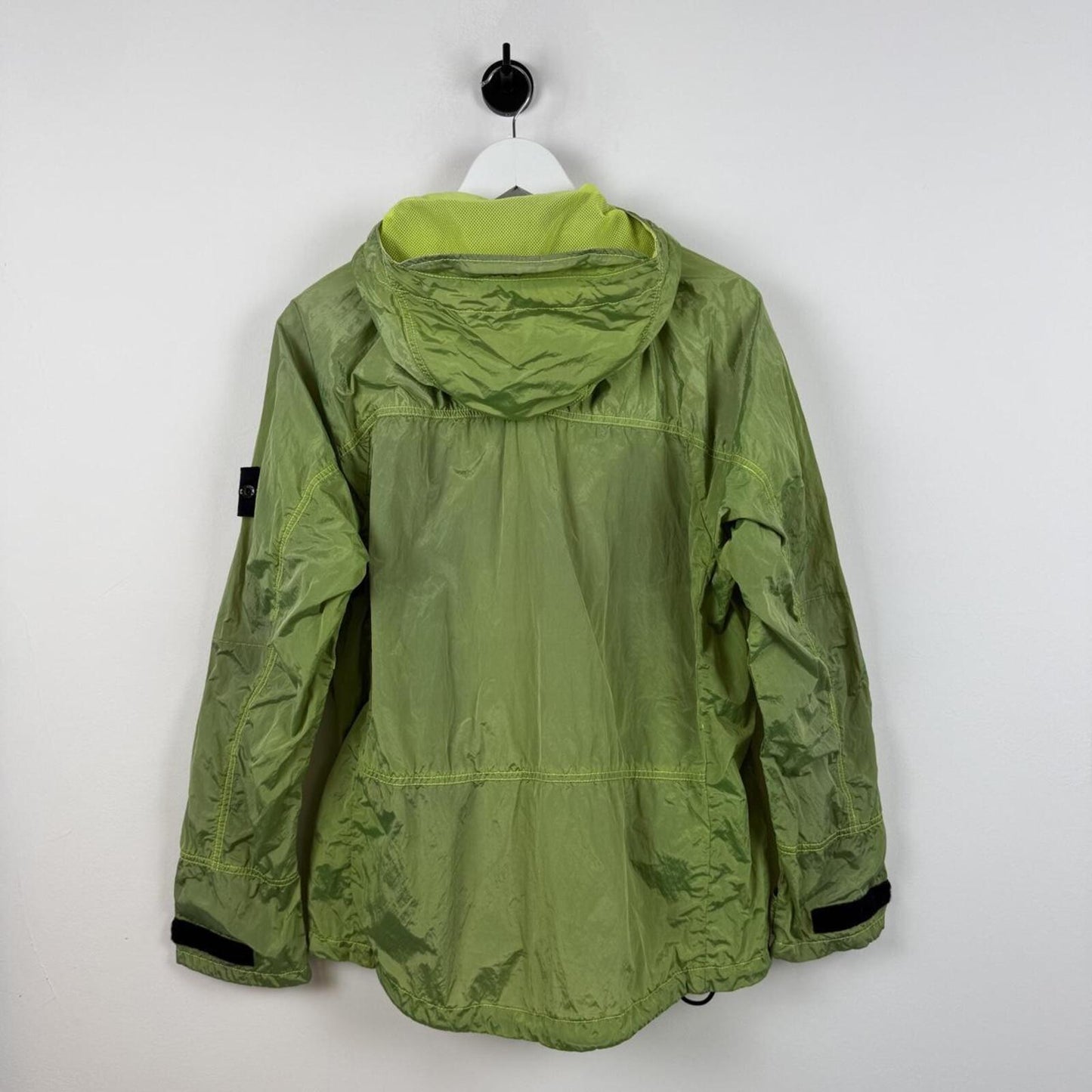 Stone Island Nylon Metal Watro Hooded Jacket Lime Green (L)