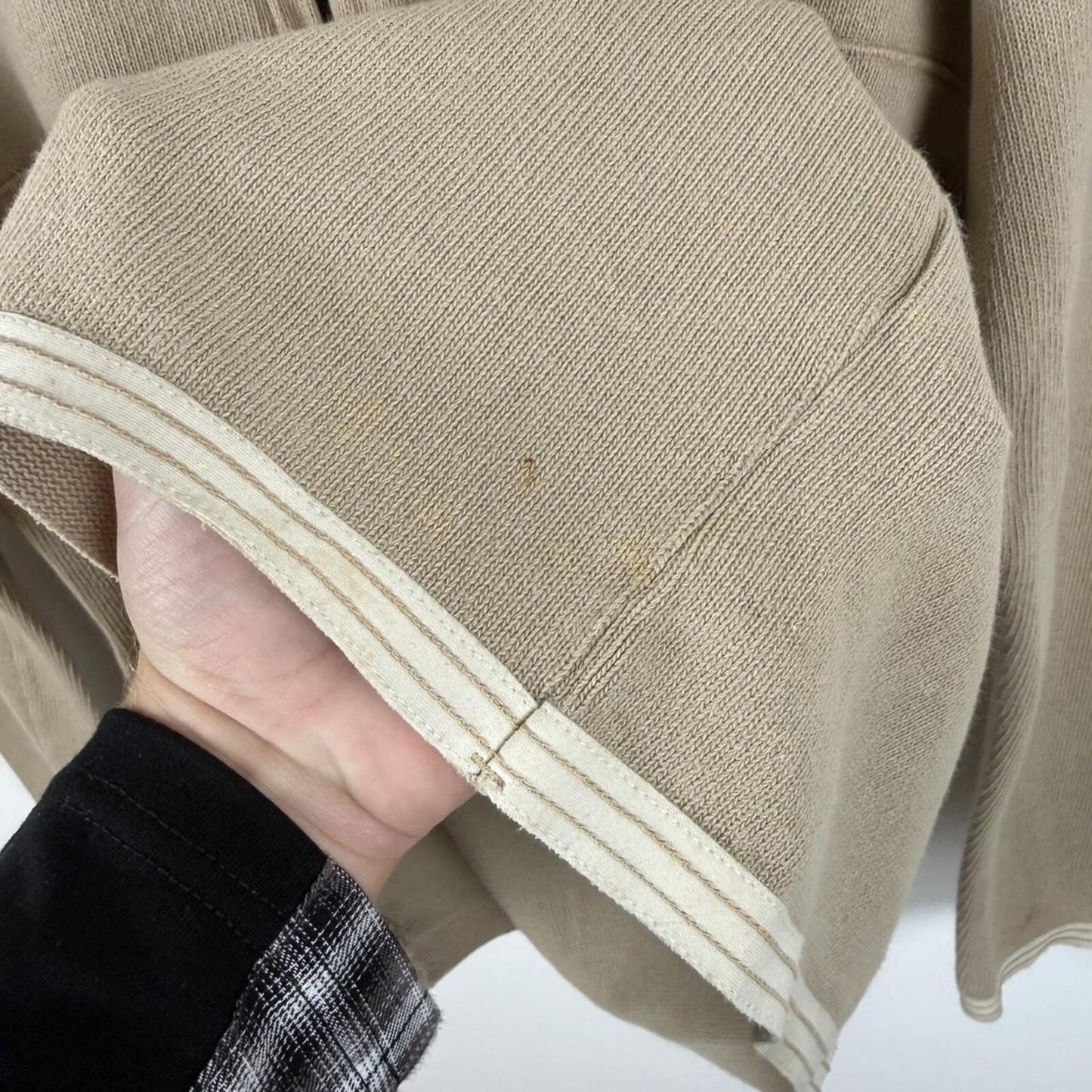 Stone Island Quarter Zip Knit Jumper Beige (M)