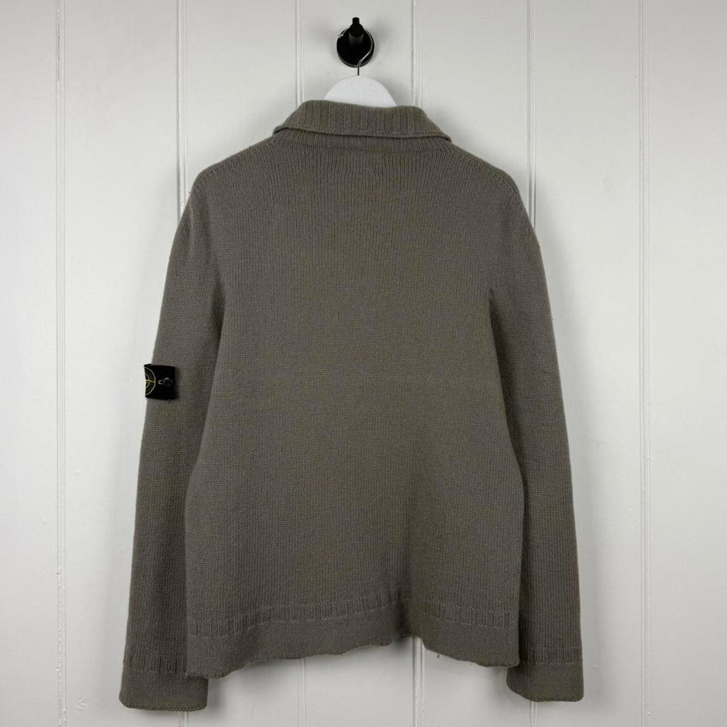 Mid 00s Stone Island Knit Jumper in Grey (M)