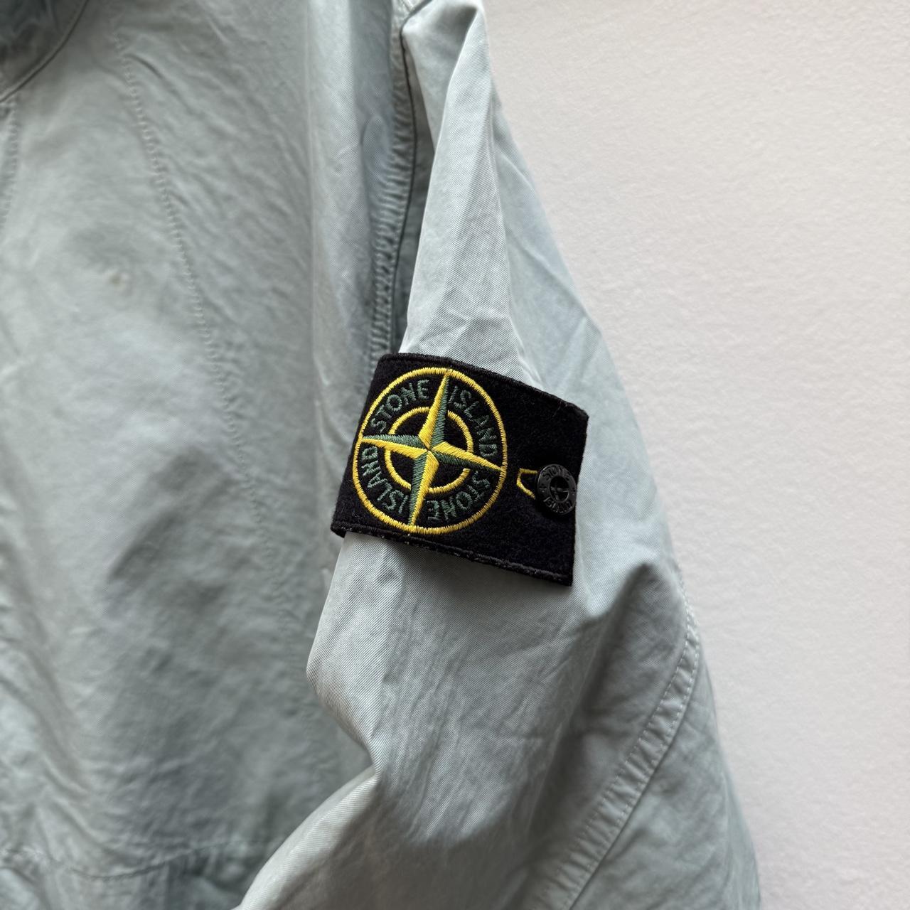 Stone Island Cupro Cotton Twill Smock Jacket light blue (L)
